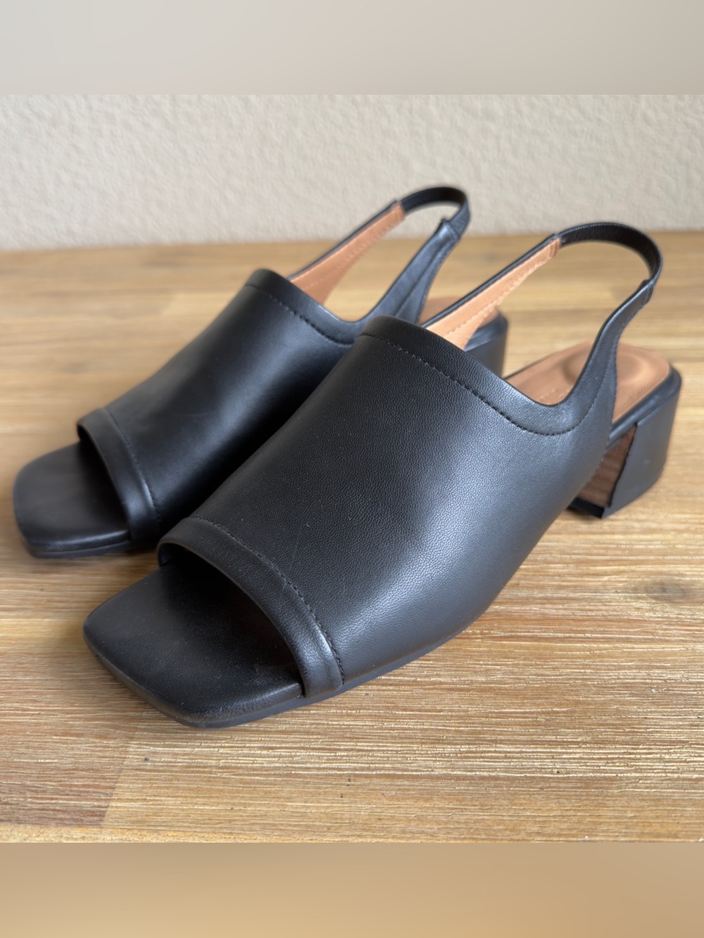 Gentle Souls Penny Leather Block Heel Slingback Sandals